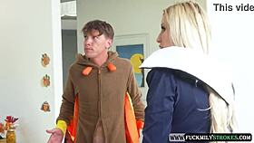 thanksgiving turns into emotional family fucking with father in law