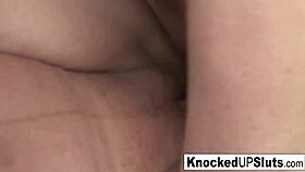 the brunette slut craved jizz on her pregnant belly