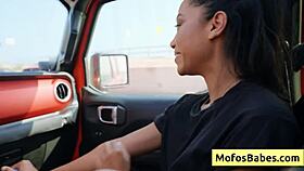 Stunning Black Beauty Reveals Her Big Boobs For Outstanding Fuck With Charles Dera