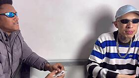 I called my partner to anal fuck two young whores and creampie them.