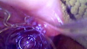 i watch real pussy orgasm contractions with cum inside