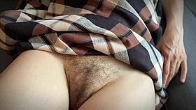hey, wanna see stepson rub milf's hairy creamy pussy close up?