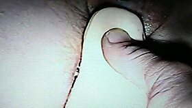 Her Cum Drips Out After Dildo Fucks Wet Wife Hard.