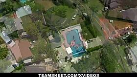 Can Tiny Riley Jean Handle a Real Big Dick Over That Dildo?