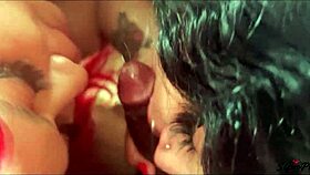 Latina Ebony Indian Double Blowjob Cumshot Compilation