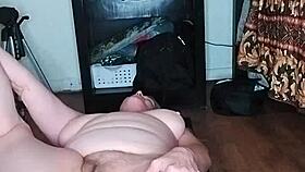 morning yoga session with a hot milf in action