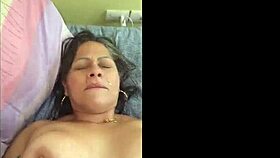 My stepmother lets me cum inside her wet pussy. She has big natural tits and is so mature.