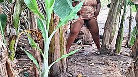 Evangelical milf with big pussy pees outdoors in public