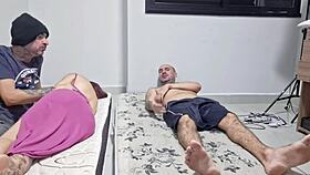 Wife betrays husband with roommate?