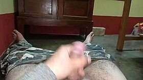 mature man jerks penis in high speed