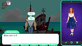 in paradise island, she gives a blowjob in the orchard