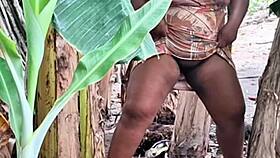 Evangelical milf with big pussy pees outdoors in public