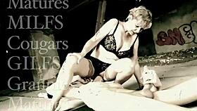 할머니가 섹스 클럽에서 몬스터 자지들로 뿌려졌어, 봐야 해! 😲