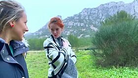 Stella and Emmanuelle are planning a hot foursome with these pretty European blondes and skinny amateurs.