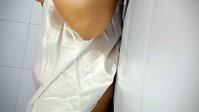 I play my tits, making my pussy wet.