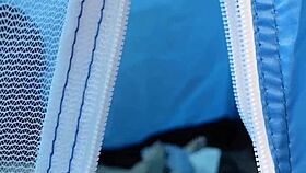 Stepmom and stepson on camping trip