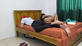 My husband came home tired, so I masturbated