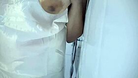 I play my tits, making my pussy wet.