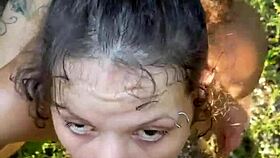 Pretty Hooker Sucks Cock and Spits Cum on the Street