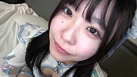 Idol wannabe beauty in cyber maid outfit gets creampied