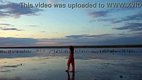 walk on red sunset of elton salt lake