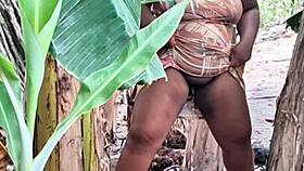 Evangelical milf with big pussy pees outdoors in public