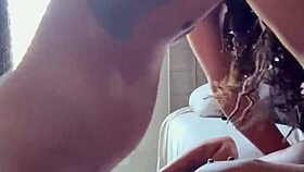 Sloppy ghetto bonnet head choking on monster cock.