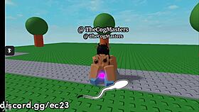 roblox girl riding my cock hard, wet pussy and anal in roblox