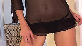 blonde milf enjoys solo time