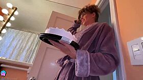 Stepmom Busts You Masturbating at Family Reunion in Bathroom