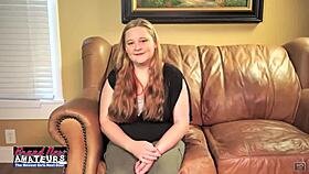 Smiling chubby nympho rose enjoys a casual chat