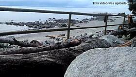 Outdoor beach activities in public setting