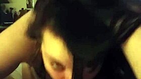 A BBW girlfriend deepthroats her friend's cock in a homemade blowjob.