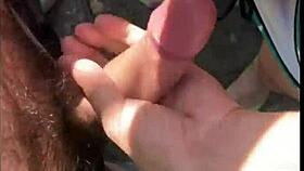 I fucked a stranger masturbating on the trail! Anal humiliation included.