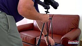 Blonde Cutie Annie Archer Rubs Her Twat With A Sex Toy And Gives A Bj!