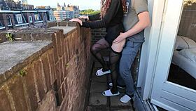 Fuckes whore on balcony