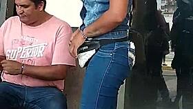 two friends spy on each other in the fruit center