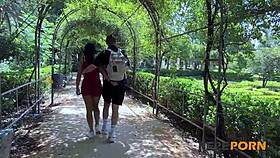 Exploring sex tourism in seville with a nymphomaniac latina and a friend on the street for pepeporn