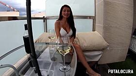 sexy wet anal sex with pretty colombian milf linda gonzález getting creampie from young guy