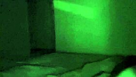 A couple shares a passionate homemade fuck in the dark