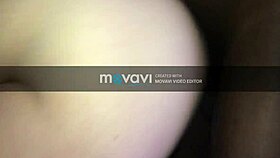 Curvy black woman bent over in doggy style