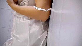 I play my tits, making my pussy wet.