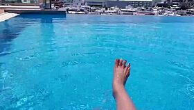 nipple play in okinawa hibiscus while she's sleeping!