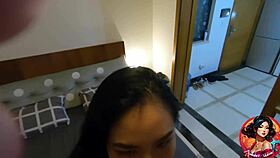 Wow, Gadis Asia Kolej Cantik 18+ Telan Mani! Dapat Facial Selepas Kongkek POV Keras Dengan Jiran Berbeza Kaum.