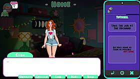 in paradise island, she gives a blowjob in the orchard