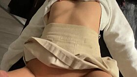 Spanish teacher fucks student on table during class with big cock