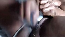 Horny Ebony Squirting Orgasm Shakes Ass Wildly with Creamy Pussy Explosion!