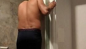 Enjoying a relaxing shower in the first part of the series.