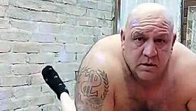 Muscular bodybuilder fills young girl's belly with milk in sexy encounter