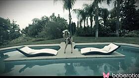 Blonde Jillian Janson Solo Masturbating Outdoor In 4K